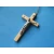 Krzyż jasny brąz z rzemykiem 15 cm